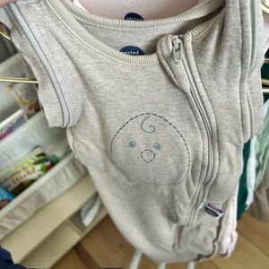 Nested Bean Cream Baby Zip-Up Swaddle